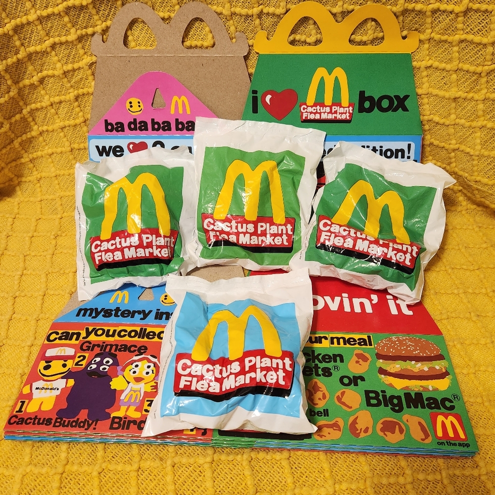 All 4 Cactus Plant Flea Market McDonalds with 4 boxes